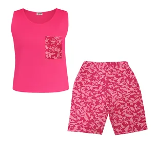 ست تاپ و شلوارک راحتی زنانه مدل  پونه کد A1089-P