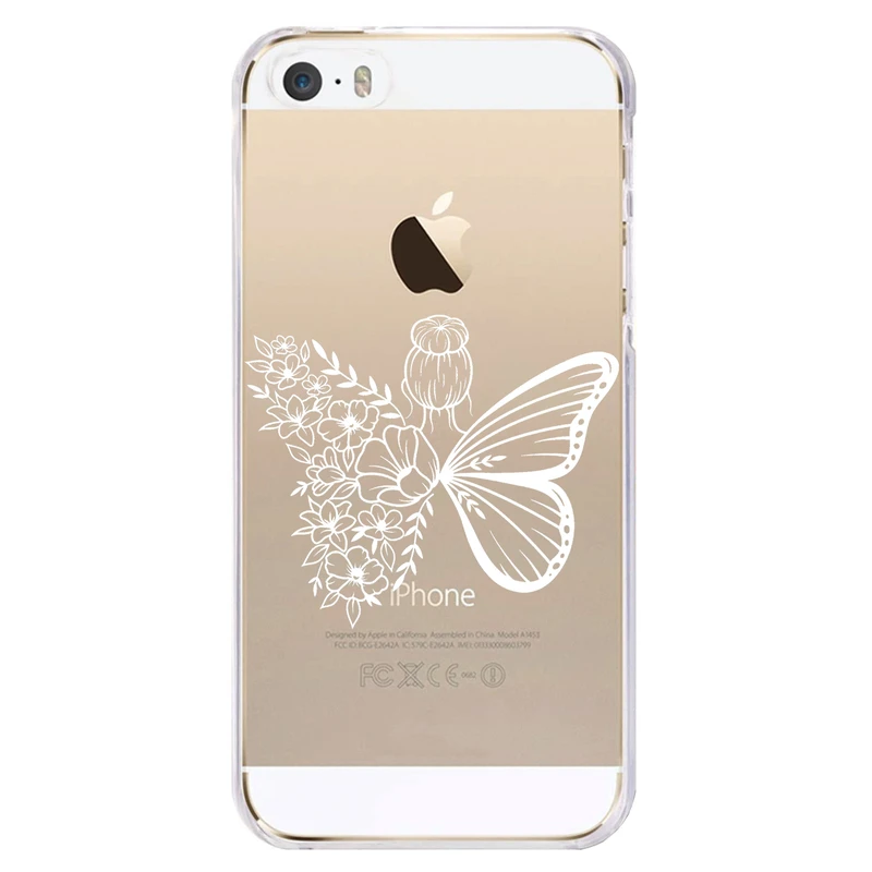کاور مگافون طرح دختر پروانه ای مدل C53-W مناسب برای گوشی موبایل اپل iPhone 5 / 5S / SE