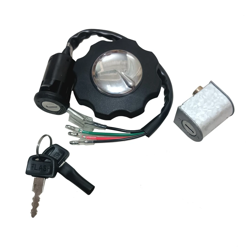 ست سوییچ و قفل و درب باک موتورسیکلت فلش مدل 125 مناسب برای هوندا CDI مجموعه سه عددی