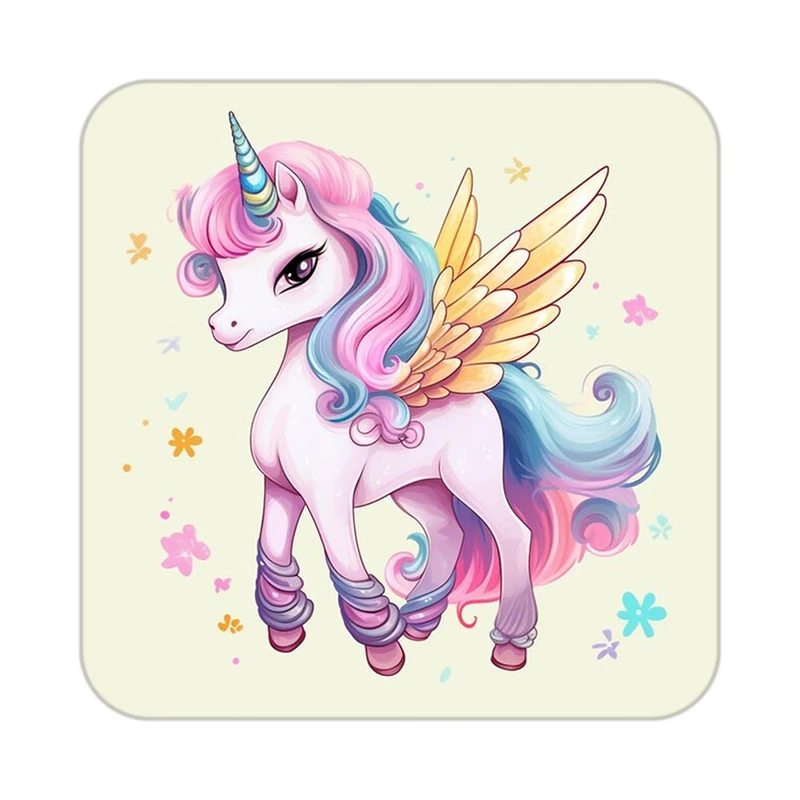 زیر لیوانی کاکتی طرح اسب تک شاخ و یونیکورن مدل mp32165