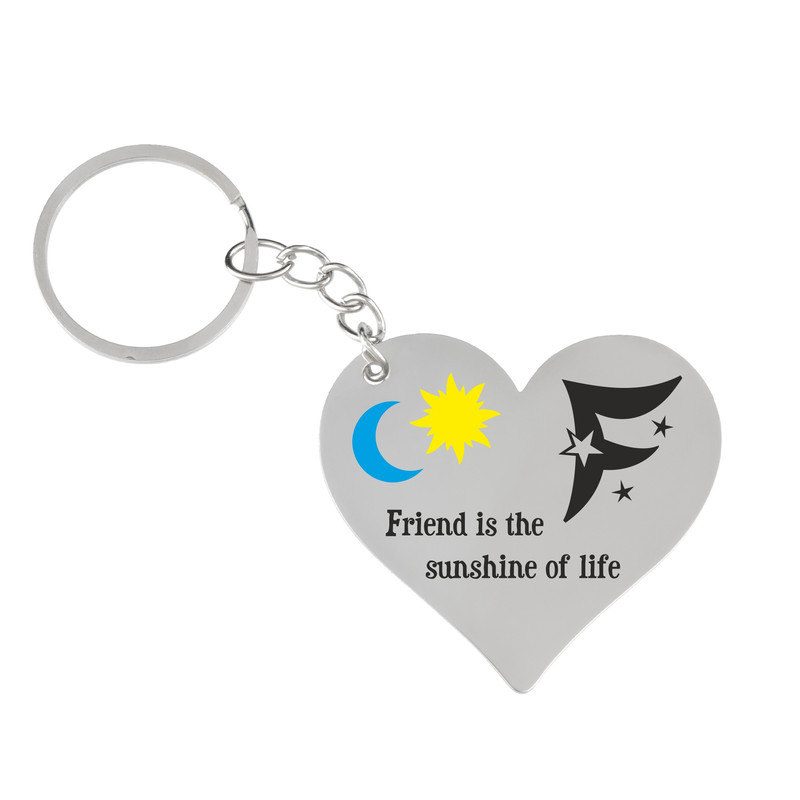 جاکلیدی گيلواره زراوشان مدل حرف F طرح ماه و خورشید  کد DF06