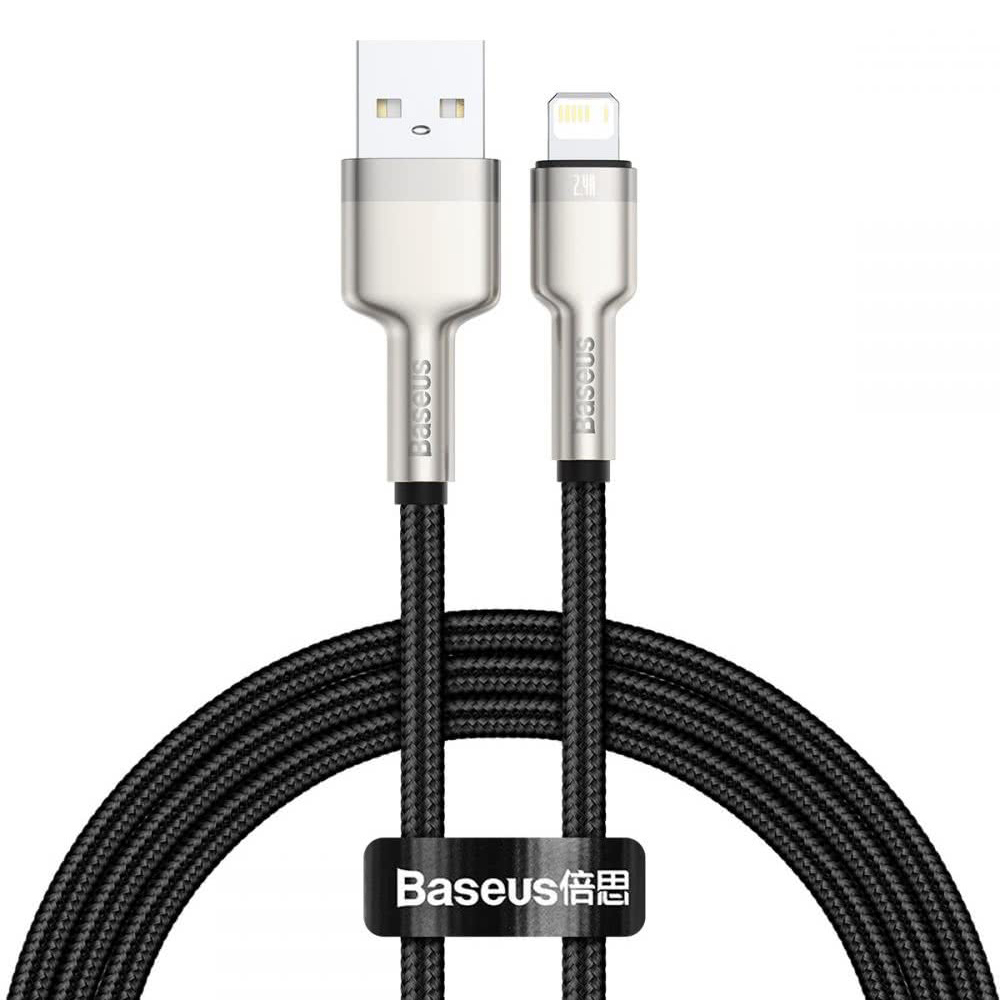 کابل تبدیل USB به لایتنینگ باسئوس مدل METAL DATA طول 1 متر
