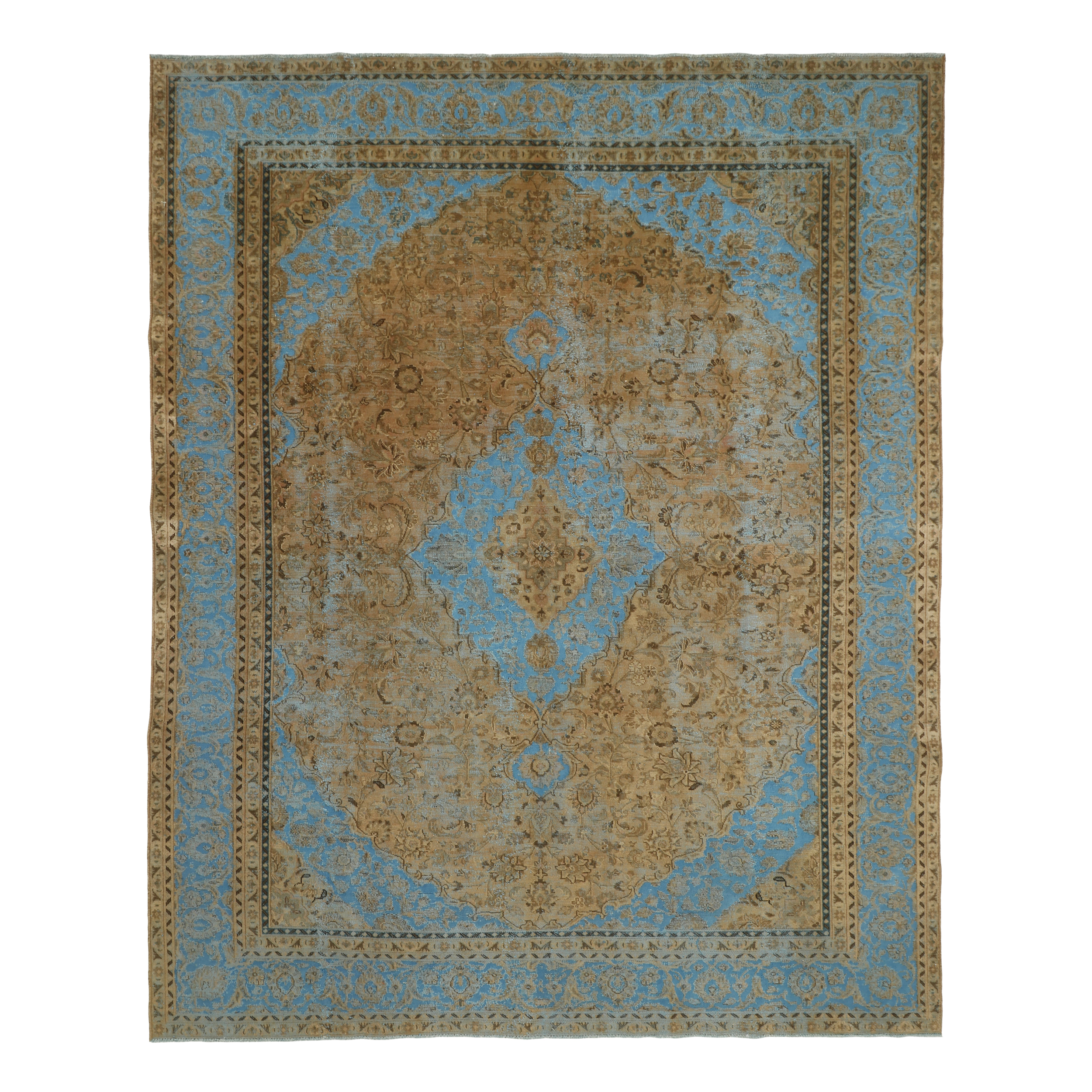 فرش دستبافت رنگ شده یازده متری طرح وینتیج کد 535712