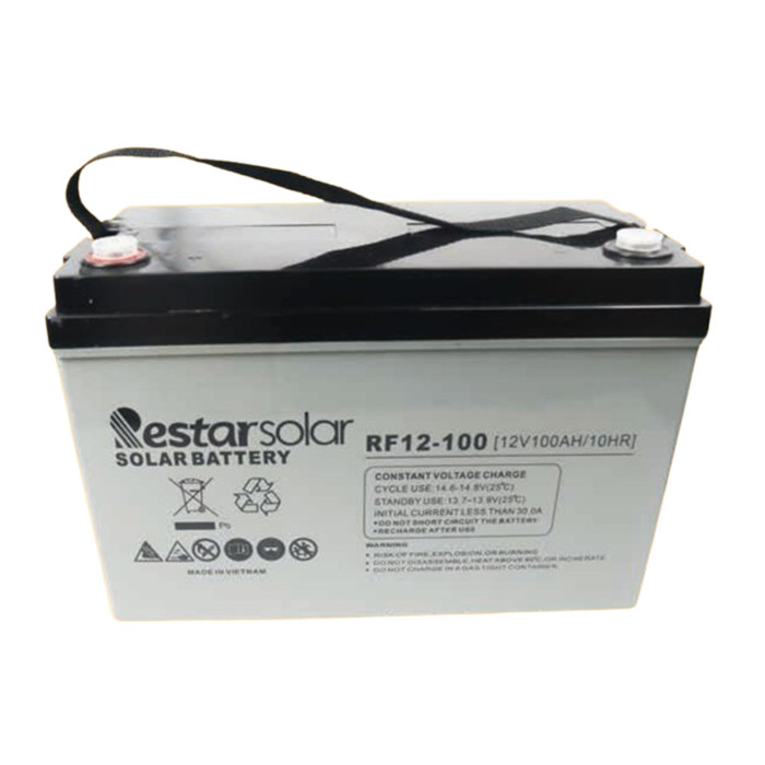 باتری خورشیدی رستار سولار مدل AGM ظرفیت 100 آمپر ساعت