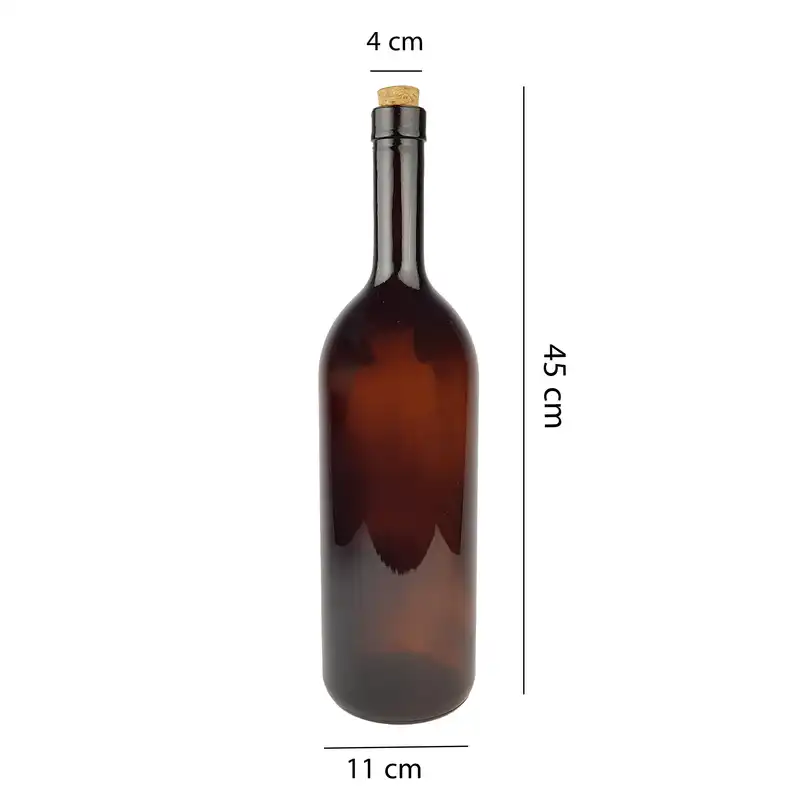 بطری شیشه ای  مدل پنبه حجم 3 لیتر