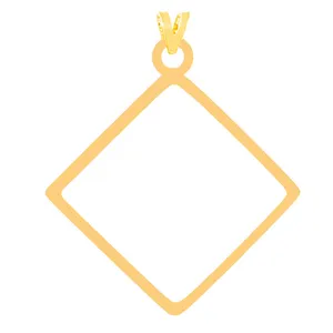 آویز گردنبند طلا 18 عیار زنانه الن نار مدل طرح لوزي کد ELN31614