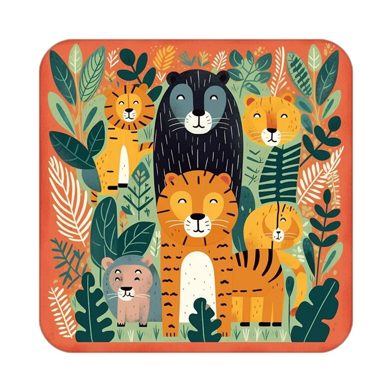 زیر لیوانی کاکتی طرح حیوانات رنگی مدل mp26817