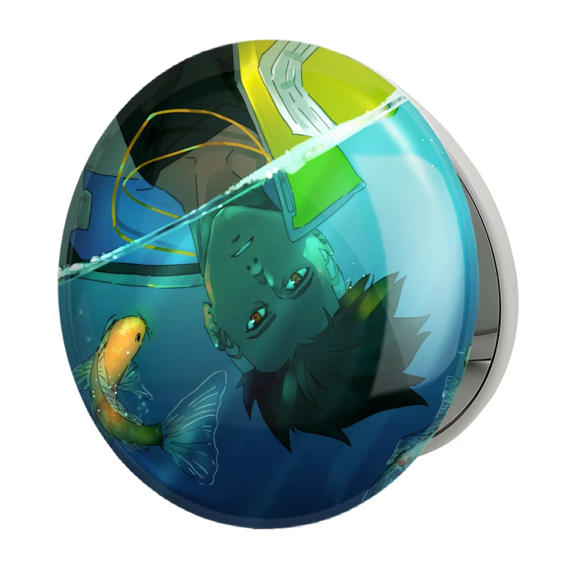 آینه جیبی خندالو طرح دیوید انیمه سایبر بانک Cyberpunk مدل تاشو کد 22450 