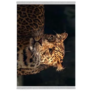فرش پارچه‌ای دفه مدل فرشینه شانل مخمل طرح فانتزی کد 7035