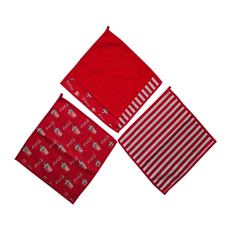 دستمال اشپزخانه مدل کوکا کد 88_K بسته 3 عددی دستمال اشپزخانه مدل کوکا کد 88_K بسته 3 عددی