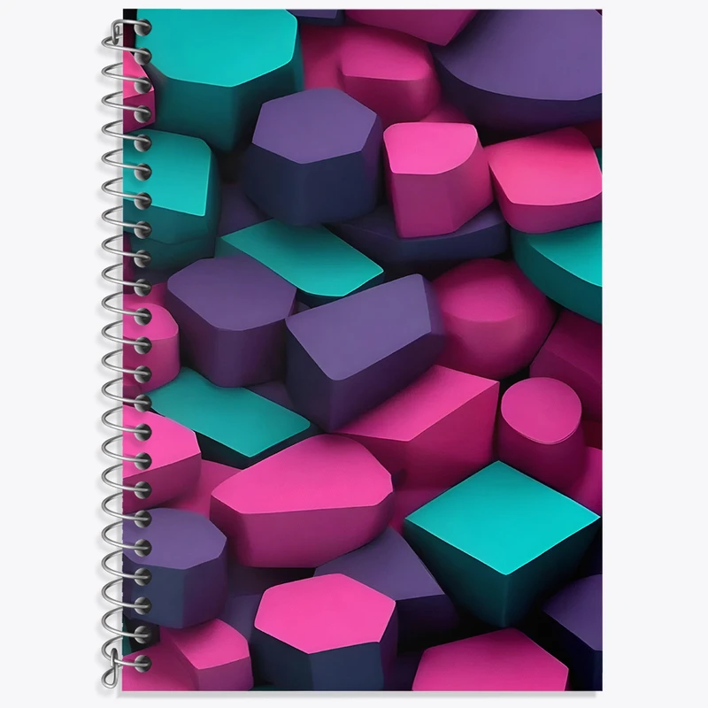 دفتر لغت 50 برگ خندالو طرح اشکال رنگی کد N5408