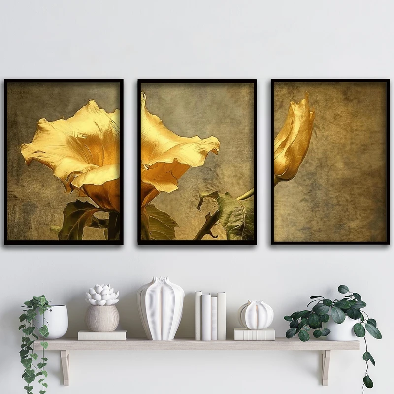 تابلو آتریسا طرح آبستره مدل ATA48 مجموعه 3 عددی 