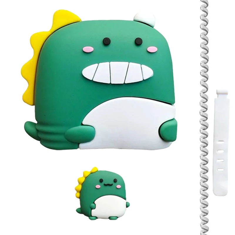 محافظ کابل و شارژر دیواری سانیلند طرح دایناسور مجموعه 4 عددی