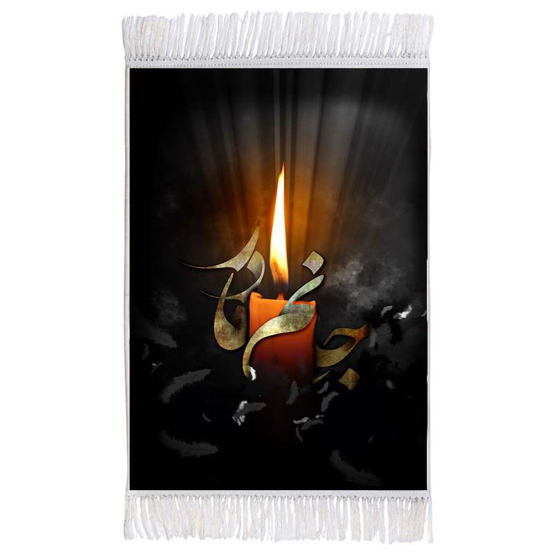 فرش ماشینی دیوارکوب اطلس آبی مدل جانم مادر کد T4460