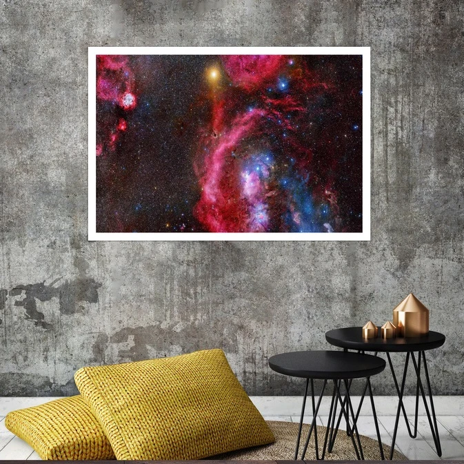 تابلو بکلیت طرح کهکشان و ستارگان مدل قاب شاسی W-s8244