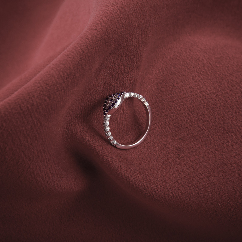 انگشتر نقره زنانه مدل چشم نظر 151