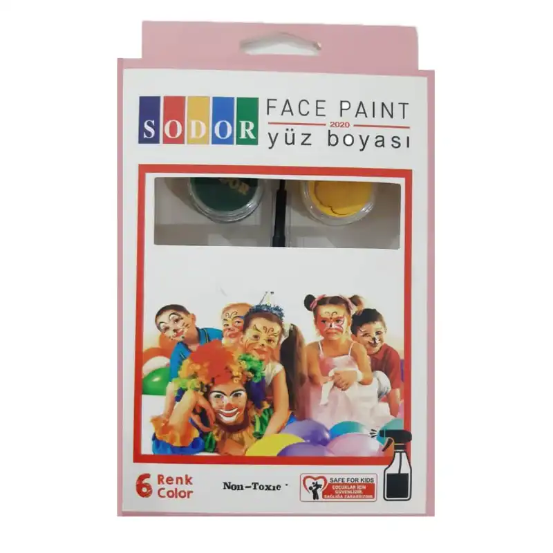 رنگ گریم صورت سودور مدل آبرنگی کد M1 بسته 6 عددی