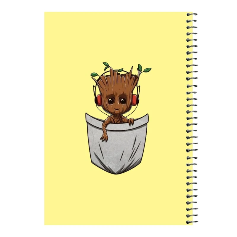 دفتر مشق 80 برگ اس جی مدل عروسک چوبی جیبی  