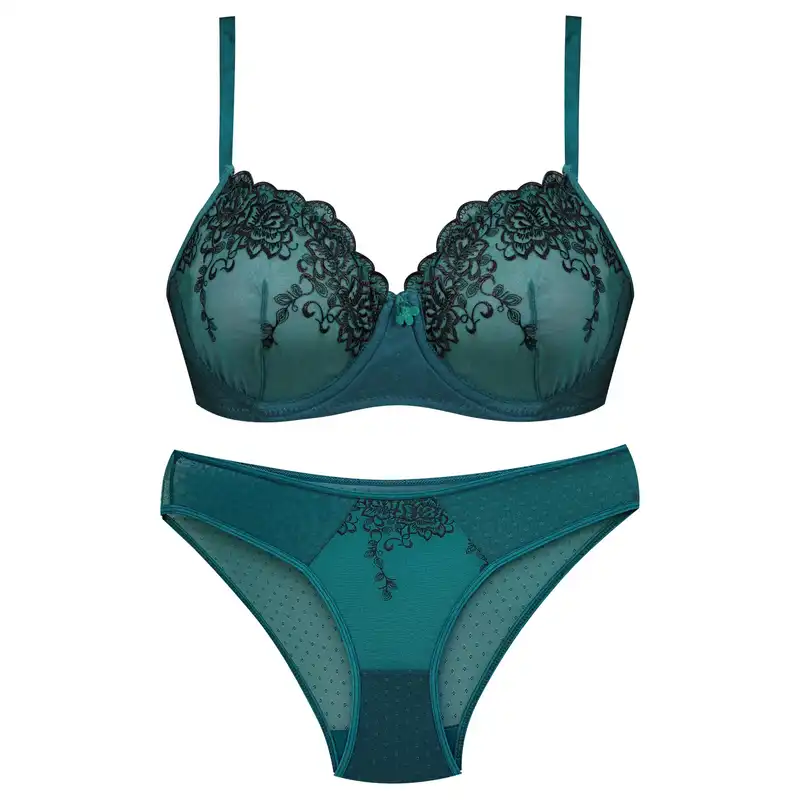 ست شورت و سوتین زنانه کارنا رز مدل گل رز کد 3389-21 رنگ کله غازی