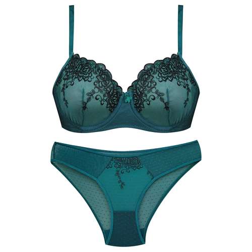 ست شورت و سوتین زنانه کارنا رز مدل گل رز کد 3389-21 رنگ کله غازی