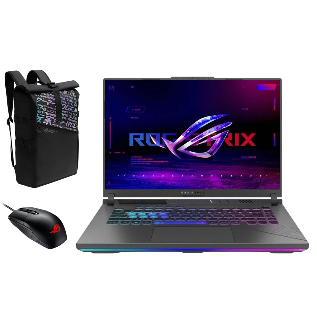 لپ تاپ 16 اینچی ایسوس مدل ROG Strix G16 G614JVR-Core i9 14900HX-RTX4060 8GB-64GB DDR5 5600MHz-4TB SSD-WUXGA 165Hz به همراه کیف و ماوس - کاستوم شده