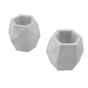 گلدان بتنی مدل چند وجهی بسته دو عددی