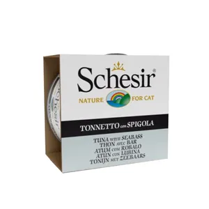 کنسرو غذای گربه شسیر مدل ماهی spigola وزن ۸۵ گرمی