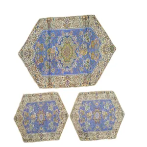 ست۳تکه رومیزی ترمه طرح بهشت 