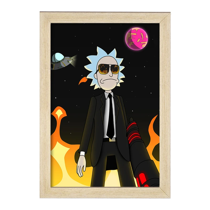 تابلو خندالو مدل انیمیشن ریک و مورتی Rick and Mort کد 26588