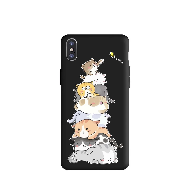 کاور قاب گوشی طرح گربه بامزه دخترانه کد k1770 مناسب برای گوشی موبایل اپل iphone XS Max