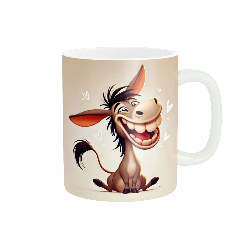 ماگ پاد آفرین مدل فانتزی طرح الاغ بامزه خر بانمک کد p11827