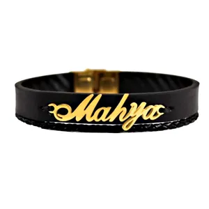 دستبند نقره زنانه طرح اسم محیا