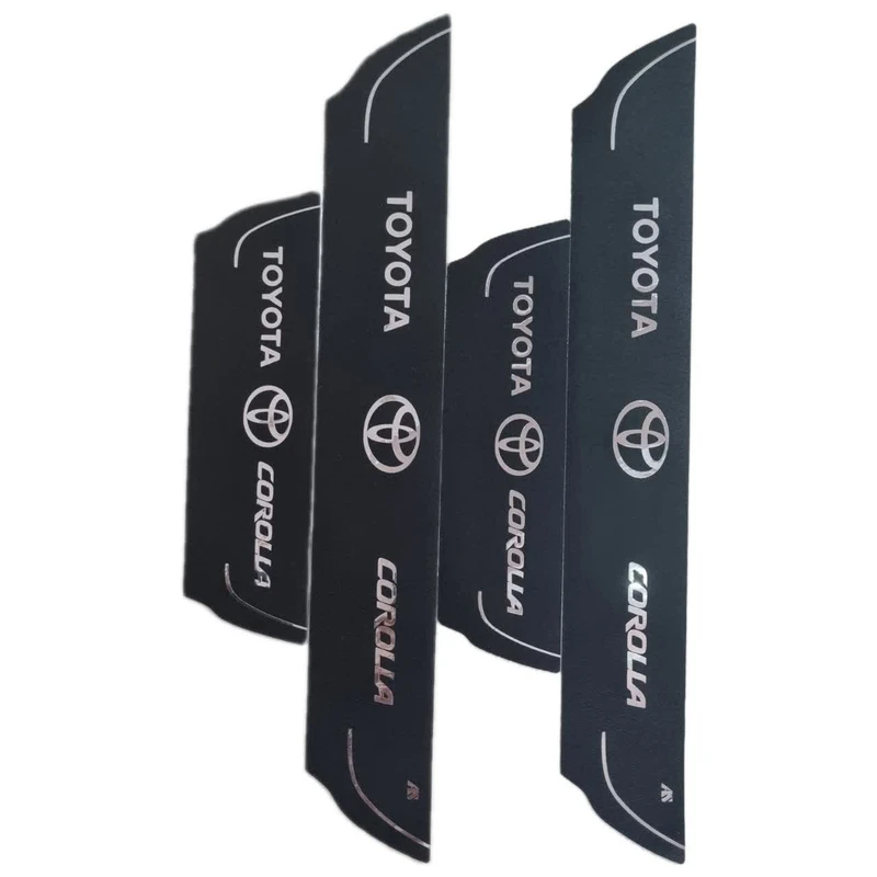 برچسب پارکابی خودرو امیران اسپرت طرح چرم کد 2025064 مناسب برای تویوتا کرولا مجموعه 4 عددی