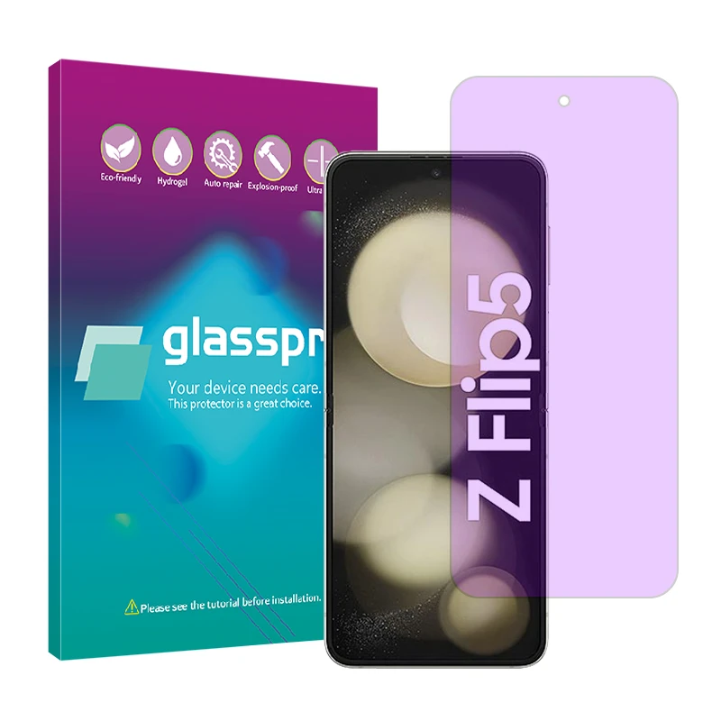محافظ صفحه نمایش آنتی پرپل گلس پرو مدل Resistant مناسب برای گوشی موبایل سامسونگ Galaxy Z Flip5