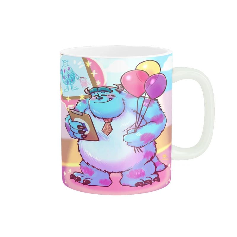 ماگ پادآفرین مدل کارتون کارخانه هیولاها طرح سالیوان و بو کد p3750