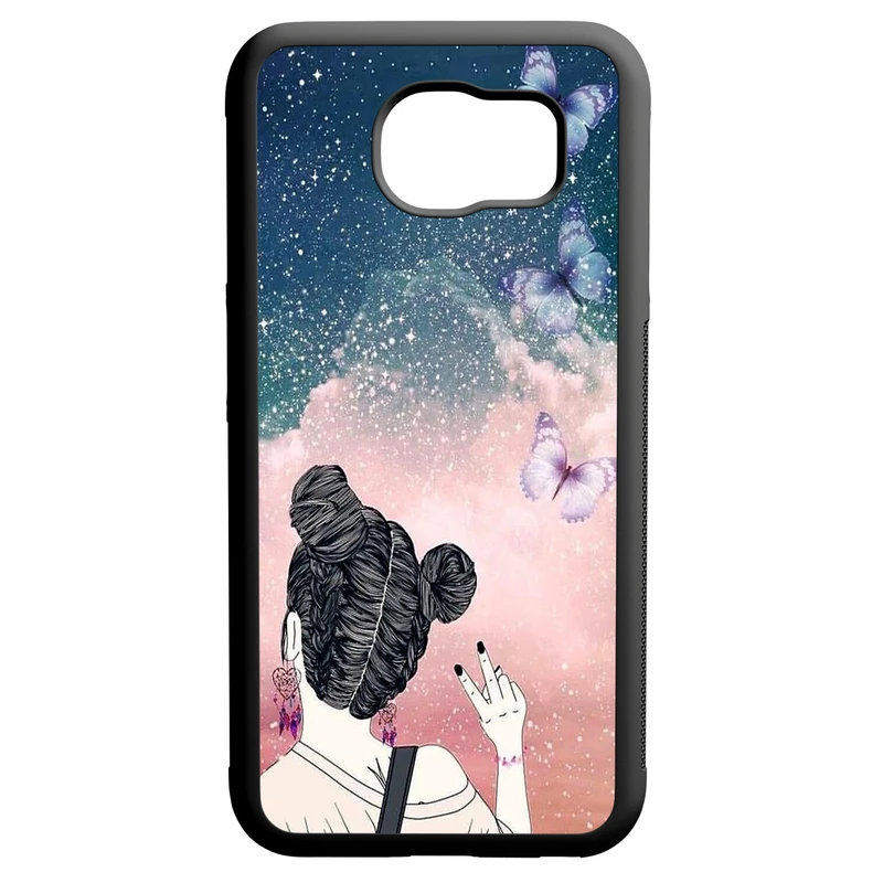 کاور طرح دخترانه کد 110167 مناسب برای گوشی موبایل سامسونگ galaxy s6 edge