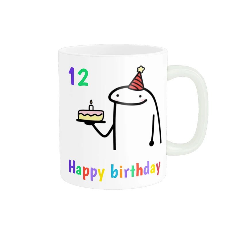 ماگ ناریکو طرح تولدت مبارک مدل عدد 12 کد a086