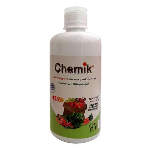 محلول ضدعفونی کننده میوه و سبزیجات کمیک مدل F & V حجم 500 میلی لیتر