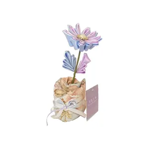 گلدان به همراه گل مصنوعی کد 1173-Purple