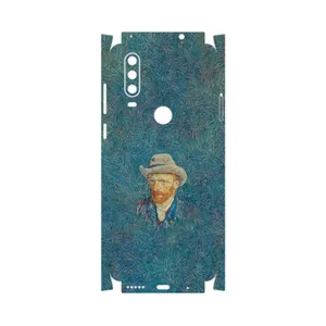MAHOOT Self portrait with a gray felt hat-FullSkin Cover Sticker for Motorola One Action