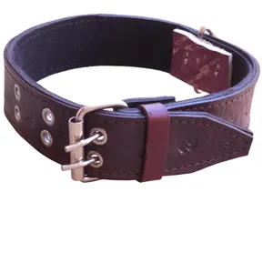 قلاده سگ مدل چرم طبیعی کد 06