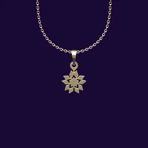 گردنبند طلا 18 عیار زنانه مدوپد مدل گل کد CC2-1-1069