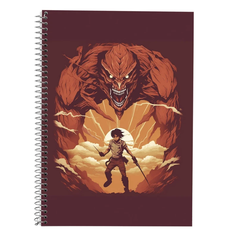 دفتر زبان 50 برگ مدوپد مدل سه خط طرح Attack on Titan کد DF10380