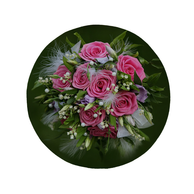 پادری مدل دایره طرح گل کد 5844 سایز 90 × 90 سانتی متر