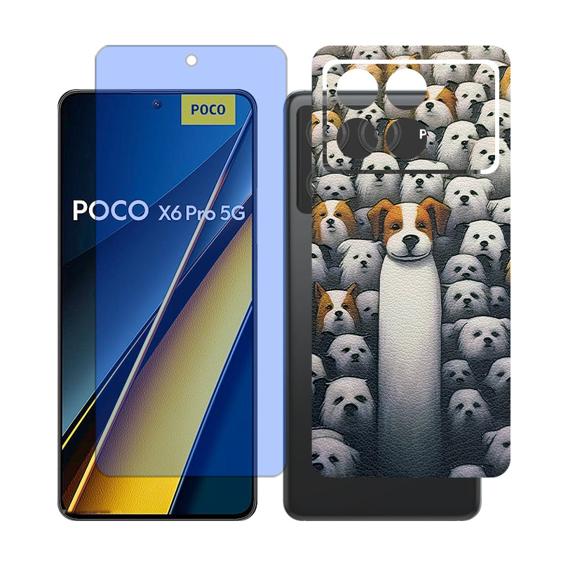 محافظ صفحه نمایش آنتی بلو گلس مدل Together مناسب برای گوشی موبایل شیائومی Poco X6 Pro به همراه برچسب پوششی