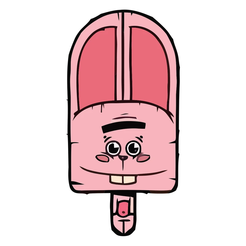 برچسب لپ تاپ پویا مارکت طرح بستنی خرگوشی کد 3173