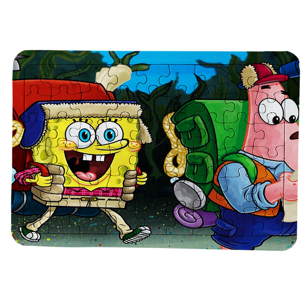 پازل 54 تکه طرح انیمیشن باب اسفنجی کد LO2