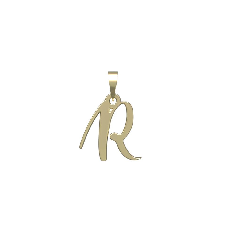 آویز گردنبند طلا 18 عیار زنانه مدوپد مدل حرف R کد PA1-10904 -  - 2