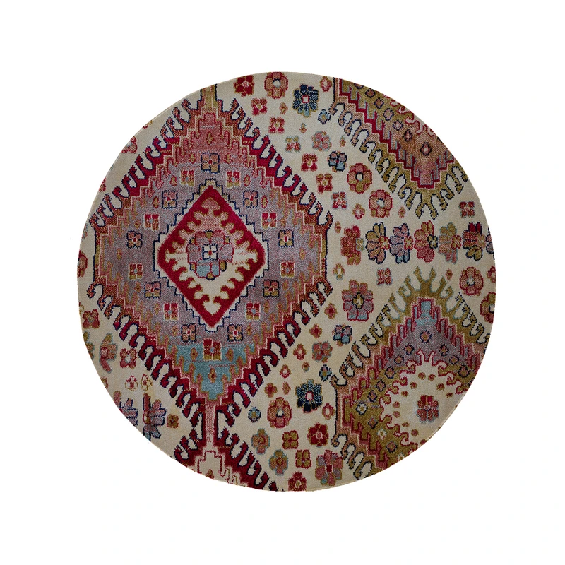 پادری مدل دایره طرح فرش کد 5316 سایز 90 × 90 سانتی متر 