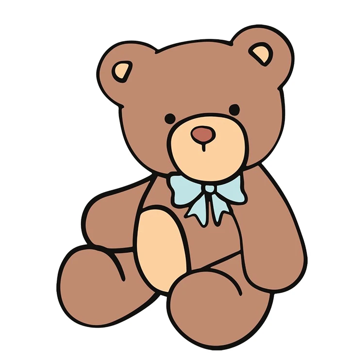 استیکر پارچه و لباس پاد آفرین مدل کارتونی طرح خرس تدی کد S3554